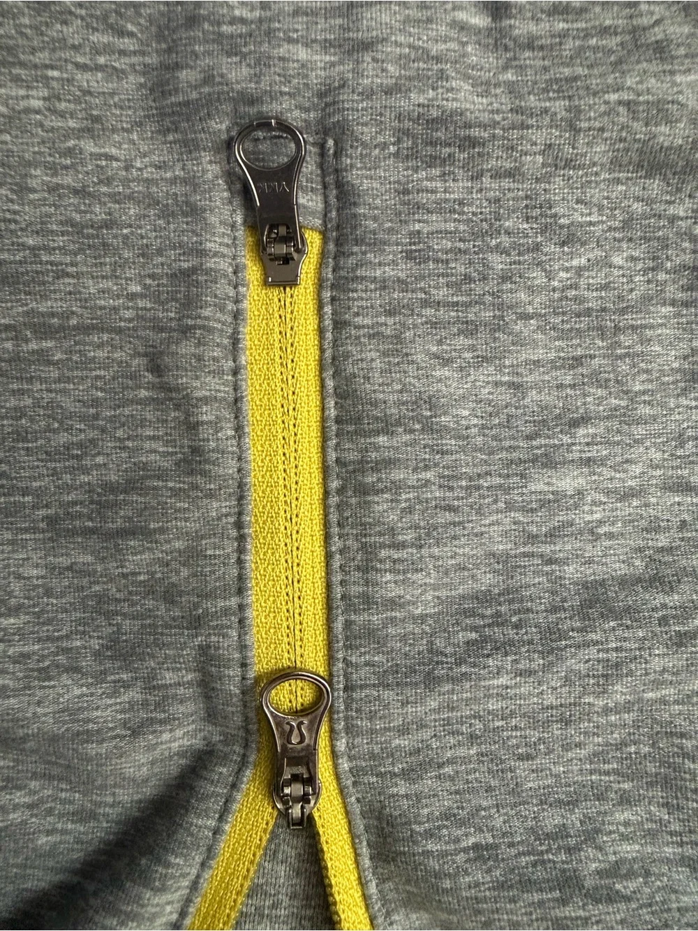 lululemon athletica Heather Gray Quarter-Zip Pullover with Yellow Trim